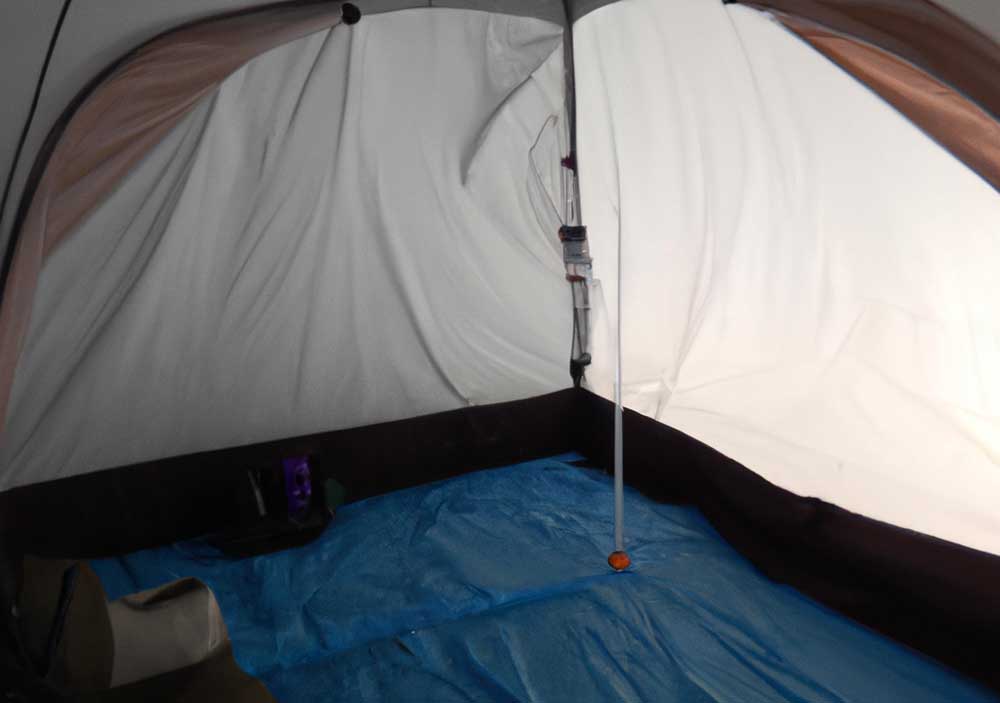 how much floor space does a winter tent need